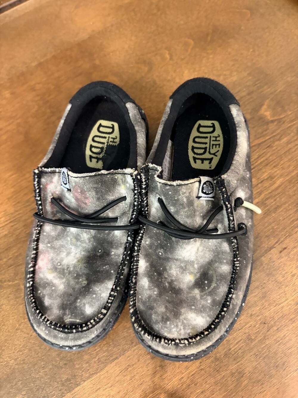 Hey Dude Wally Youth Galaxy Black/Multi Glow Slip-On Shoes